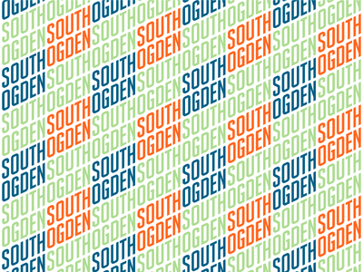 South Ogden Logotype Pattern branding city logo ogden pattern south type ut utah