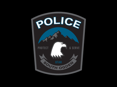 South Ogden Police Patch 1 (unused) black blue eagle embroidery ogden patch police south ut utah