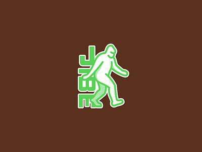 Sassy Magnet bigfoot green jibe logo magnet sasquatch