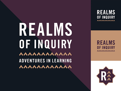 Realms of Inquiry Identity, Option 2 branding icon identity inquiry logo mark monogram r realms school