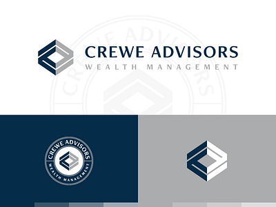 Crewe Advisors Brand Refresh a advisors blue c ca corporate finance logo monogram wealth