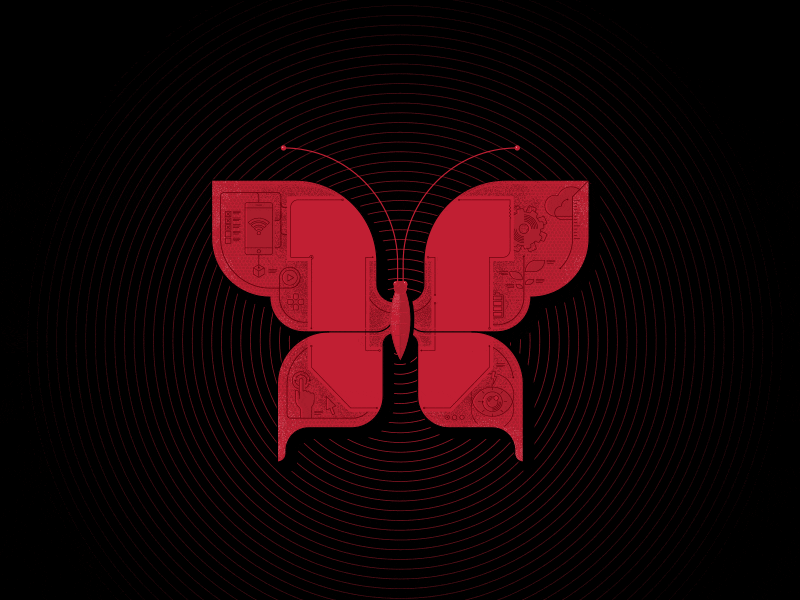 Annual Report Cover annual butterfly icon iconography illustration report smart technology u university uofu utah