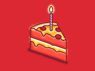 Pizza Cake cake candle fuzzy pepperoni pizza pizzacake sticker stickermule texture