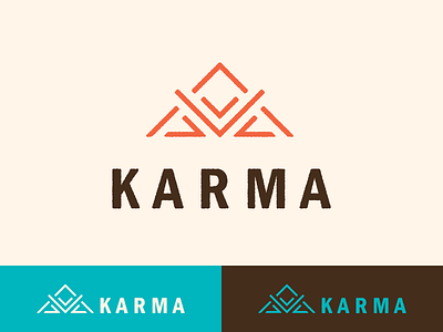 Karma Logo 2 k karma line logo monoweight mountain radiant texture