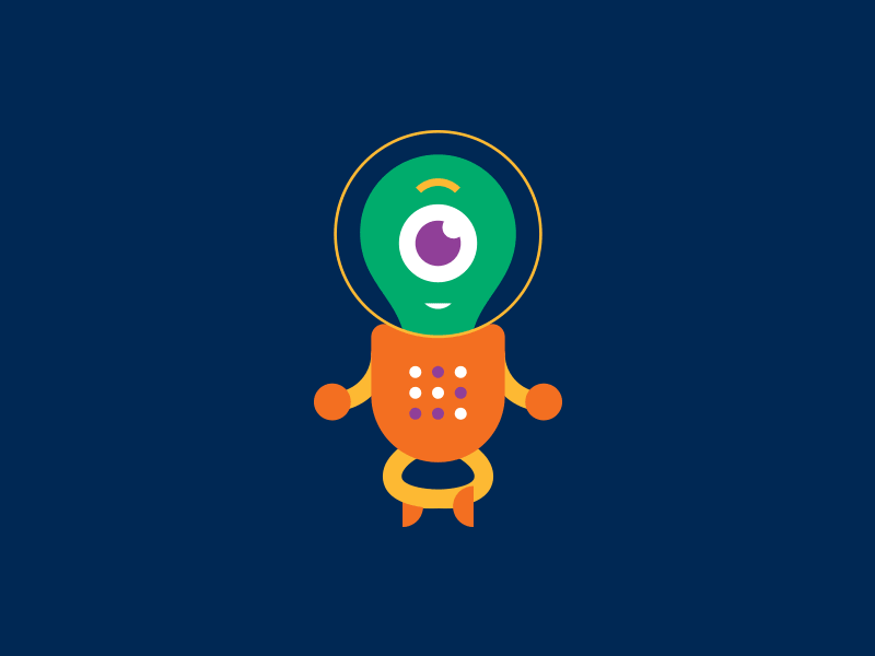 Baby Alien Astronaut adobe alien astronaut character cyclops field trip illustration space
