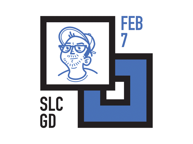 SLC Graphic Designers Meetup Logo black design flexible gif logo meetup slc utah