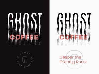 Ghost Coffee Brand Elements brand coffee elements ghost halftone logo monogram texture utah