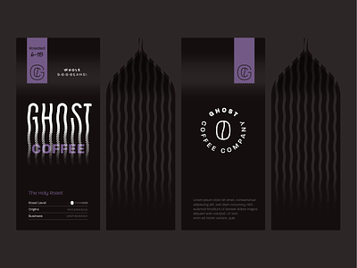Ghost Coffee Packaging_v2 black branding coffee ghost logo package packaging packaging mockup