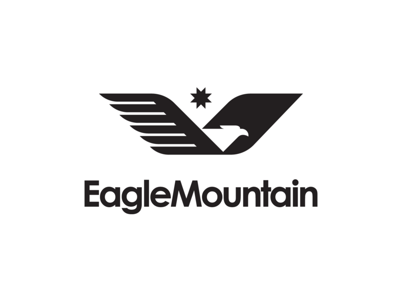 Eagle Mountain City Unused Logo 3 bird brand city design eagle eagle logo fly illustration logo mark mountain utah