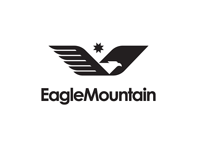 Eagle Mountain City Unused Logo 3 bird brand city design eagle eagle logo fly illustration logo mark mountain utah