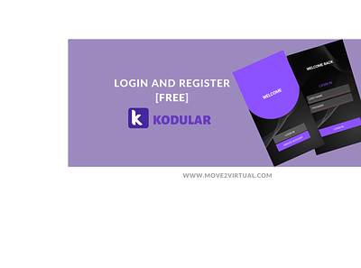 Kodular | Login and Register App [FREE AIA] graphic design kodular free aia