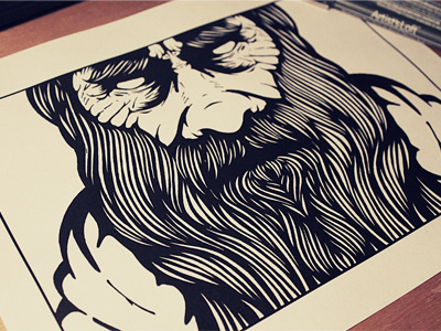 Wizard WIP beard drawing illustration wizard