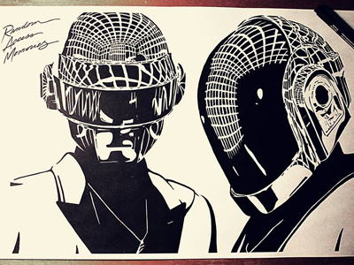 Daft Punk WIP daft punk helmet illustration mask music robot