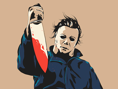 The Shape art blood character design halloween horror illustration knife mask michael myers micheal movie scary
