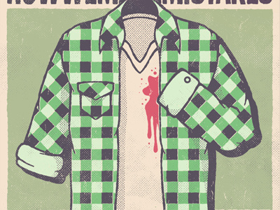 Preview of upcoming project album art band blood emo gig poster illustration music plaid shirt