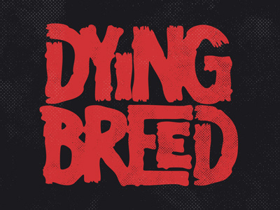 New Dying Breed Logo illustration logo type typography