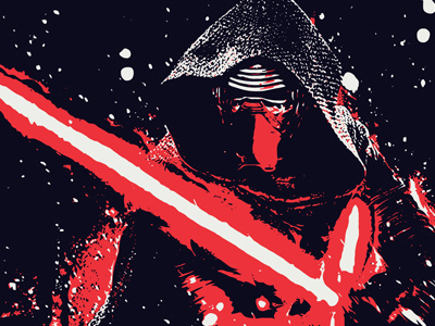 Kylo Ren Illustration illustration kylo ben light saber star wars the force awakens