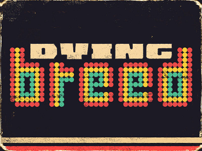 Dying Breed Retro 70s 8os grunge illustration logo retro texture typography vintage