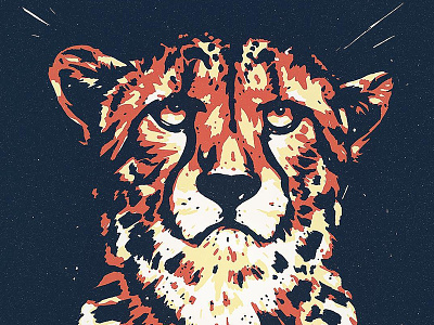 Moo animal cat cheetah illustration marker portrait tablet tiger