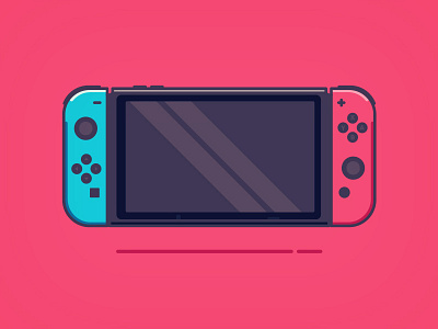 Switch console handheld illustration nintendo retro swtich vector video game