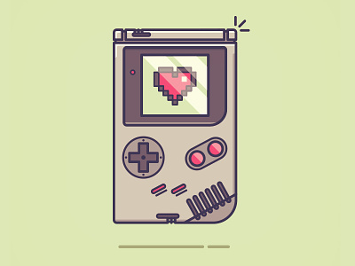 Heart! console gameboy games illustration logo nintendo vector video