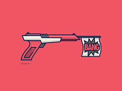 Zap bang controller gun illustration logo nintendo vector video games zapper
