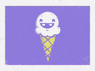 i scream art cartoon cone food ice cream illustration poster print screen print texture