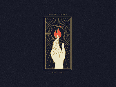 Ashen One dark souls fire flame hand icon illustration logo religion video game