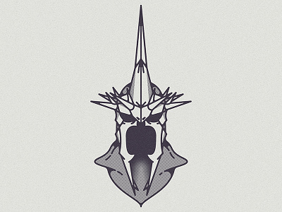 Hollow armor crown death helmet illustration king lord of the rings lotr sauron witch witch king wraith