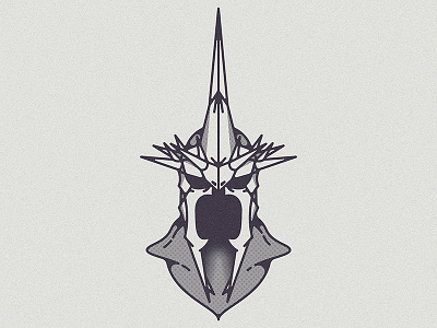 Hollow armor crown death helmet illustration king lord of the rings lotr sauron witch witch king wraith