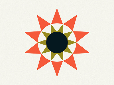Sun hex icon illustration logo sun sun logo