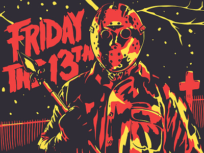 Look out Tommy Jarvis apple apple pencil art character death design friday the 13th graveyard horror icon illustration jason logo procreate slasher suspense typography vorhees