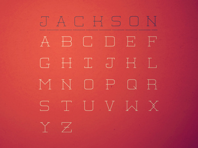 Jackson Light font illustration typography