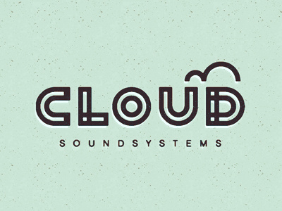 Cloud Logo Light illustration logo typography