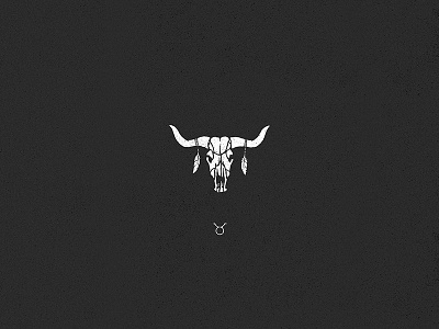 taurus art astrology bull character feather icon illustration logo print retro skull texture typography vintage zodiac zodiac sign