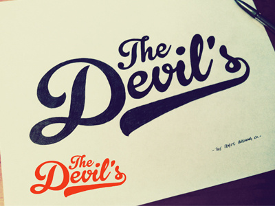 The Devil's Typography Logo devil illustration logo typography