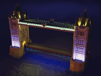 Tower bridge 3d c4d london lowpoly lowpoly c4d lowpoly3d lowpolyart tower bridge