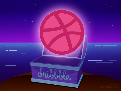 Hello Dribbble! debut dribbble first shot hello hello dribbble night night sea treasure chest