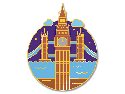 London pin badges design