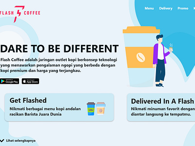 UI Design Website Flash Coffe