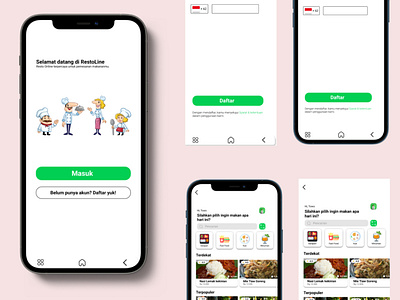 UI Design App RestoLine adobe xd android app design design figma graphic design mobile ui ui design uiux uiux design web design website design
