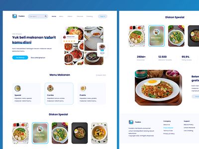 Fooders Website aplication appfood cleandesign food indonesianfood light ui uidesign uitrends uiuxdesign webdesign