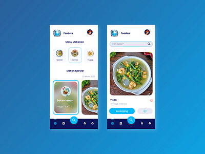 Fooders Aplication aplication clean design food foodaplication indonesianfood light ui uiaplication uiclean uiuxdesign