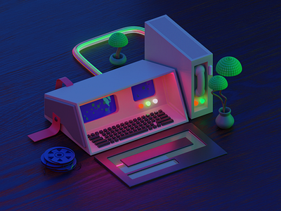 Old computer 3D