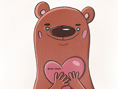 Love bear illustration