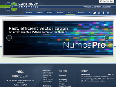 Continuum Analytics web site