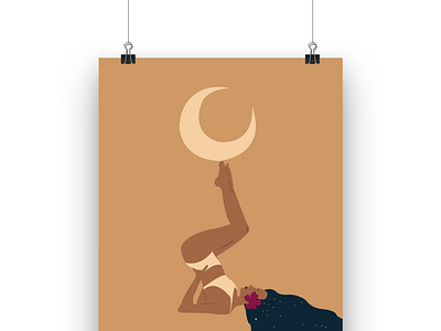 A la Luna design illustration print