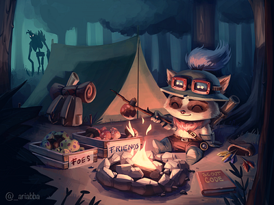 Teemo caring for friends and foes art character character design concept art draw drawing illustration league of legends sketch sketchbook teemo
