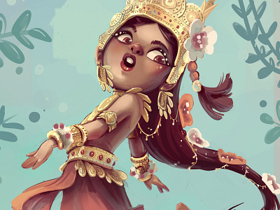 Thai Dancer Timelapse character character design dancer draw drawing illustration thai thai dancer