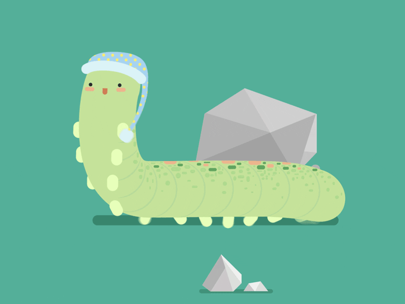 Going to bed dream going bed illustration motion graphics sleep hat walking worm